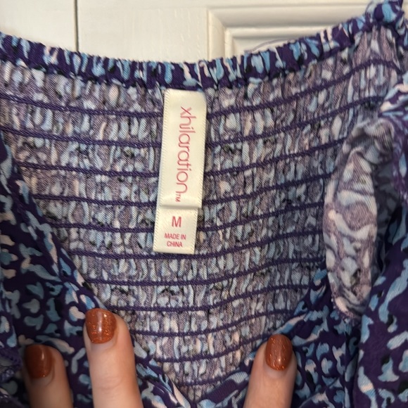 Strappy bohemian print summer dress, size M - Picture 4 of 5